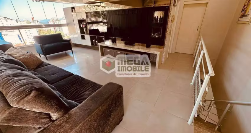 Ampla cobertura duplex centro, florianopolis, 3 dorm suíte,vista livre!