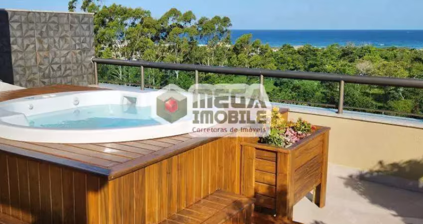 Cobertura com  vista para o mar e para a ilha do campeche, a 350m praia