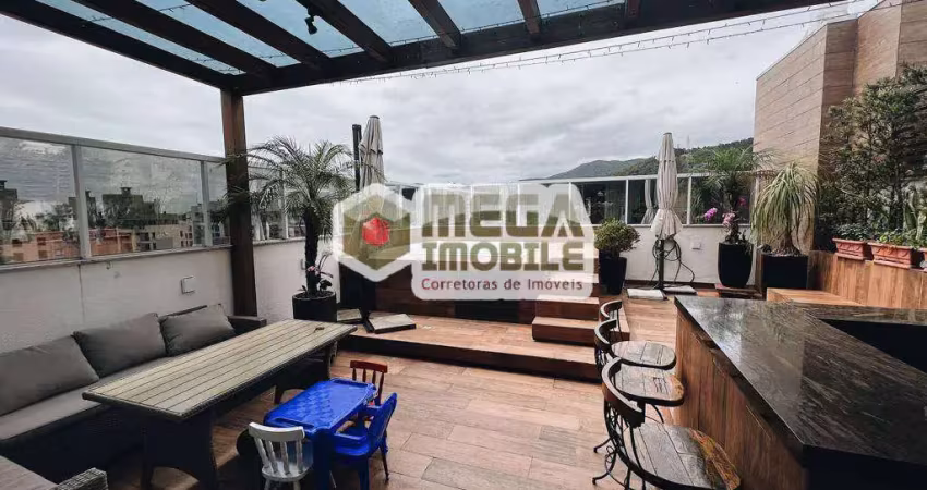 Ampla cobertura duplex no corrego grande, vista livre, verde, 3 vagas