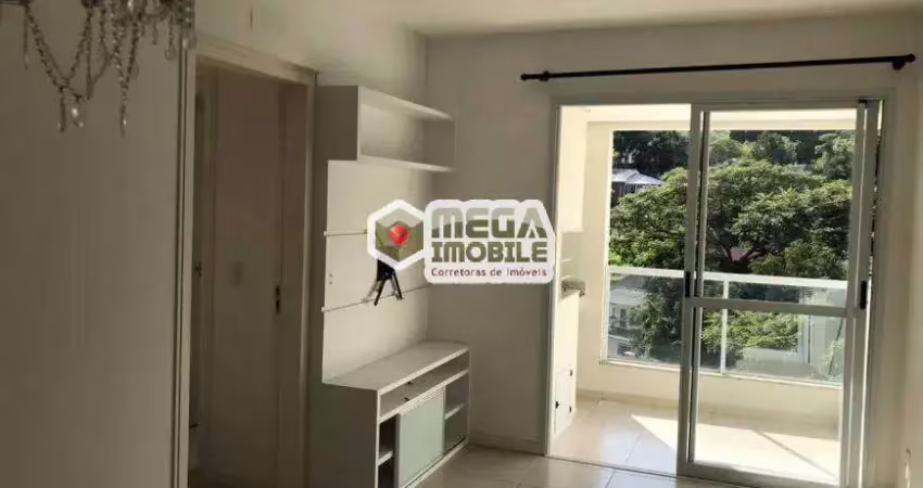 Apartamento semimobiliado itacorubi, 2 dormitorios (1 suíte com sacada)