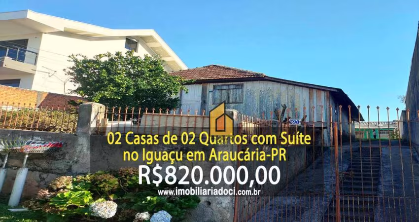 2 Casas de 02 Quartos no Iguaçu em Araucária-PR  - A venda por R$ 820.000,00