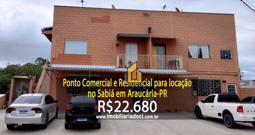 Ponto Comercial e Residencial no Sabiá em Araucária-PR  - Locação por R$22.680,00