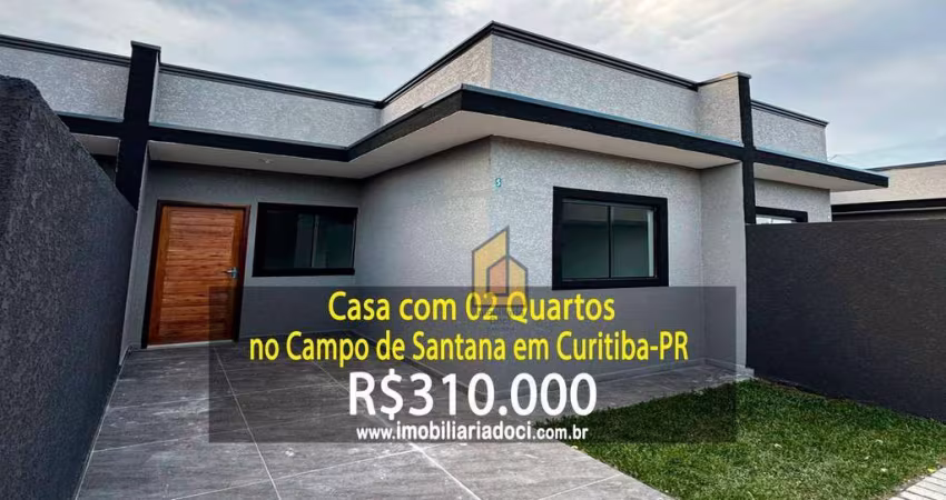 Casa com 02 Quartos no Campo de Santana em Curitiba-PR  - A venda por R$310.000,00