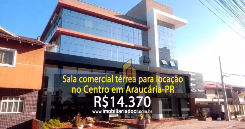 Sala comercial no centro em araucária-pr  - locação por r$14.370,00
