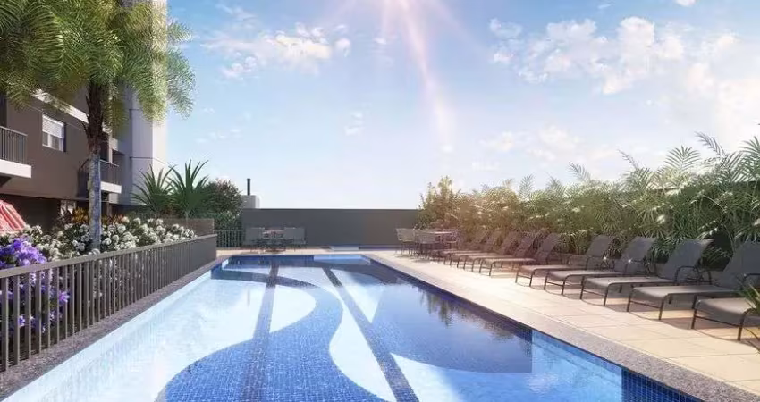 Apartamento pronto em frente ao hospital campo limpo, 2 dormitórios 42m2 com varanda, vaga opcional!