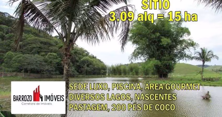Sítio para venda em cachoeiras de macacu, funchal, 6 dormitórios, 4 suítes, 6 banheiros