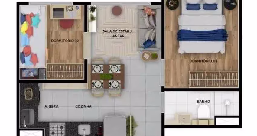 Apartamento para venda em são paulo, vila das belezas, 2 dormitórios, 1 banheiro