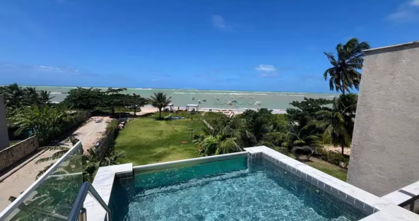 Cobertura garden à beira mar com 4 suítes com piscina privativa em milagres