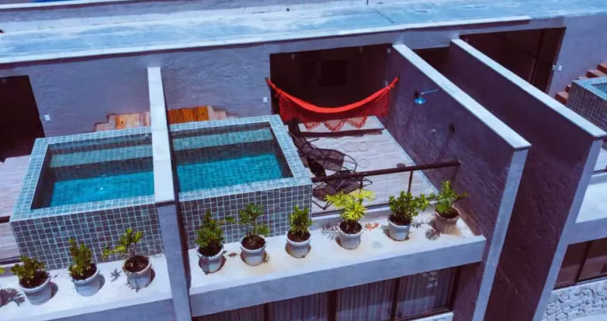 Apartamento mobiliado - 2 quartos - 95m² - rooftop - piscina - villa manah - praia do toque