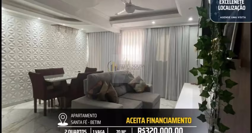 Apartamento  planejado com fino acabamento em torre única - 2 quartos e 1 vaga