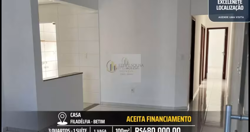 Casa com 3 quartos à venda no Filadélfia, Betim 