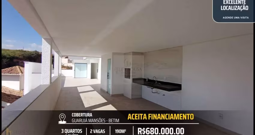 Linda cobertura no guarujá mansões - 3 quartos e 2 vaga fino acabemento