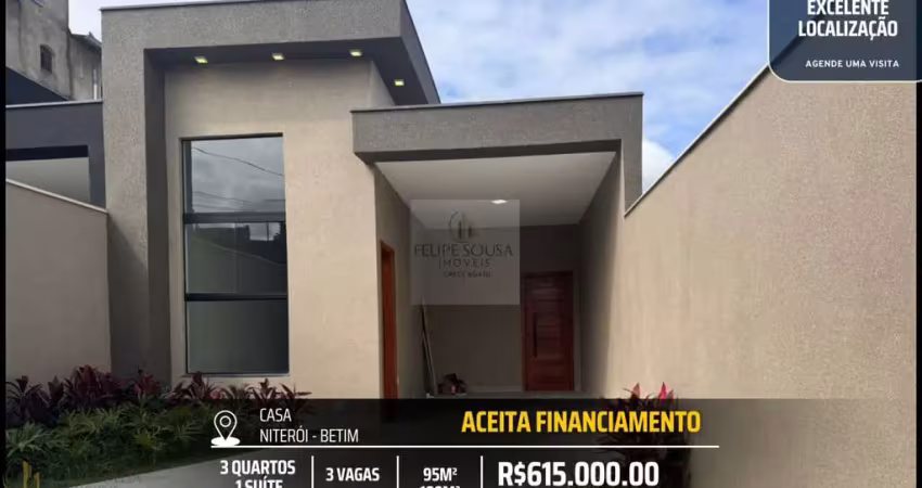 Excelente casa com 95m² e 180m² de lote no bairro niterói - alto padrão de acabemento