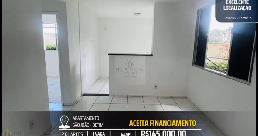 Apartamento no bairro são joão - 2 quartos e 1 vaga - estuda veículo como entrada