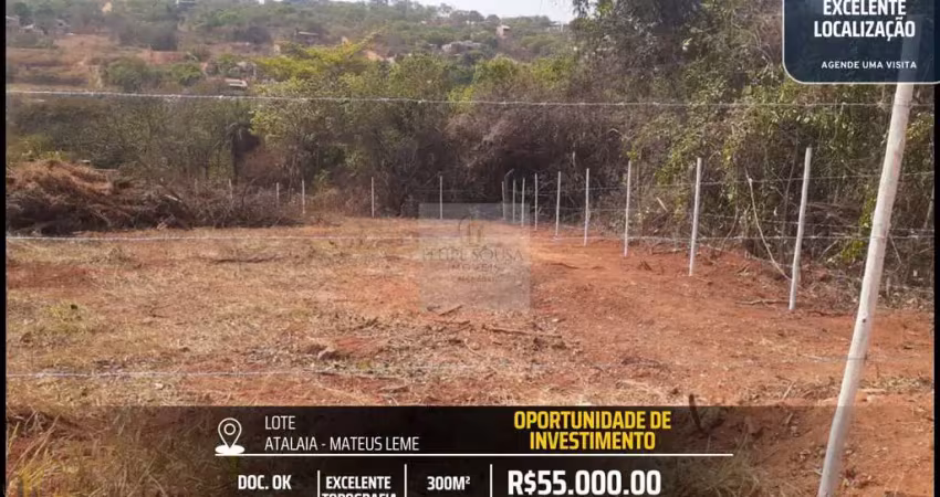 Oportunidade de investimento - lotes de 300 metros com doc. ok. - atalaia - mateus leme