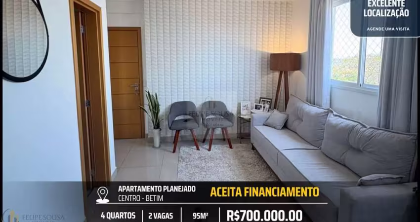 Apartamento planejado ideal no centro da cidade - 4 quartos e 2 vagas