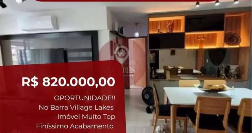 Apartamento à venda, no barra village lakes,  em rio de janeiro, recreio dos bandeirantes, com 2 quartos, 74m²