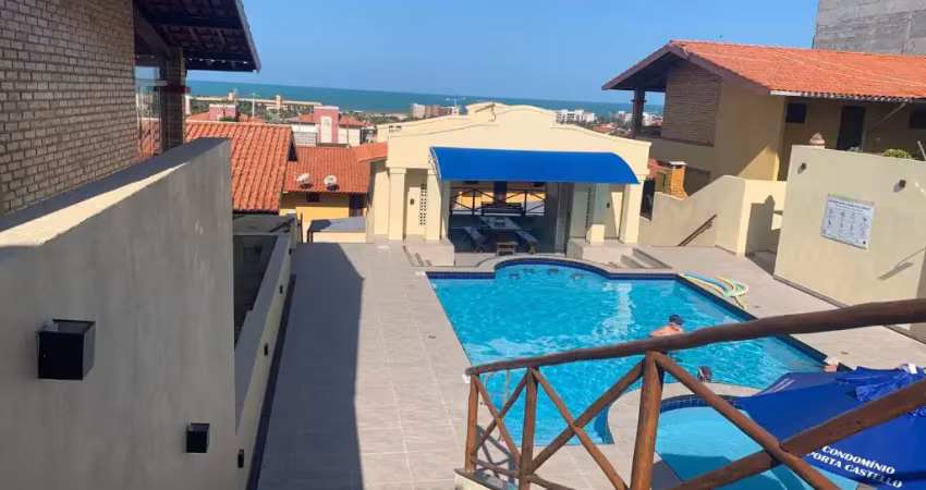 Casa duplex com 2 suítes em condomínio na praia do porto das dunas, ce
