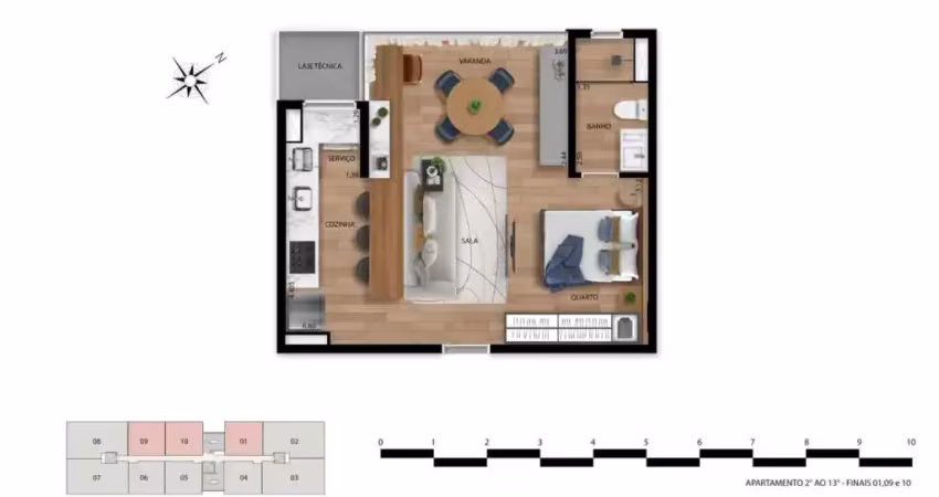 Cobertura à venda no aldea vale do sereno com 1 quarto e 110m²
