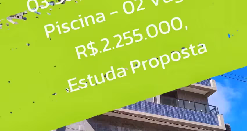 Lançamento cobertura duplex à venda com 157.m2 e vista para o mar na aparecida – santos/sp
