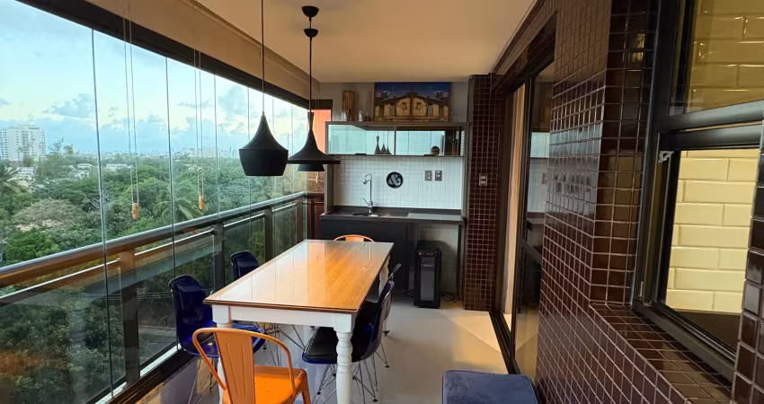 Apartamento com 2/4 suíte - varanda gourmet com vista mar em patamares