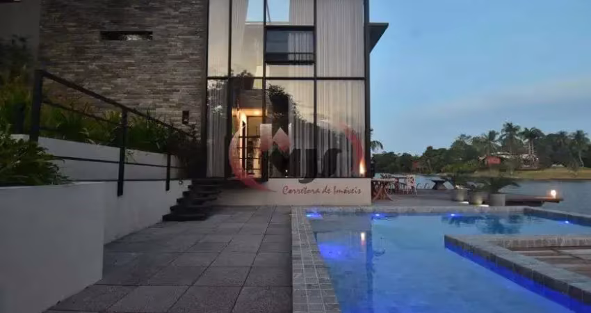 Casa a venda parque encontro das águas na beira da lagoa vista excepcional