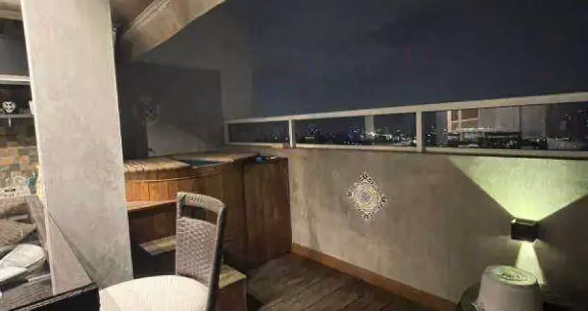 Cobertura com 160 m², 2 dormitórios sendo 2 suítes e 1 vaga no anália franco