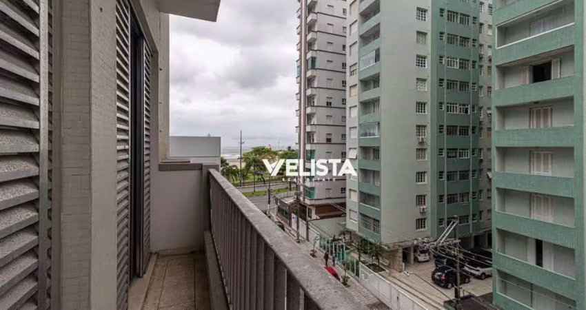 Apartamento vista mar com 3 dormitórios à venda, 146 m² por r$ 795.000 - josé menino - santos