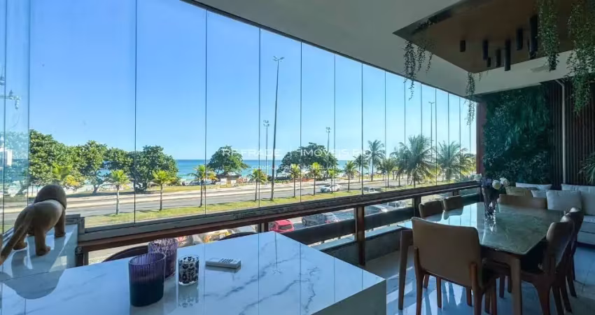 Jardim oceânico. apartamento 208 m2 reformado, frontal mar posto 3