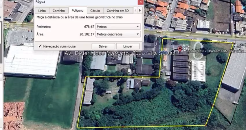 Terreno à venda na Avenida Ricieri José Marcatto, Vila Suissa, Mogi das Cruzes