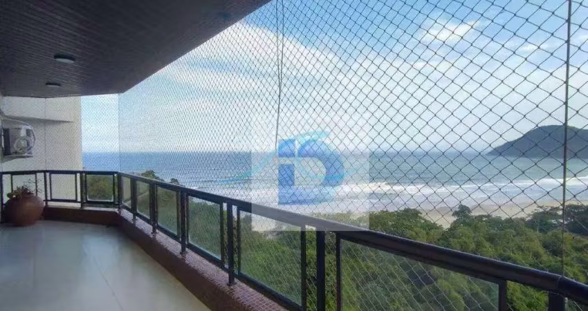 Apartamento com 3 dormitórios à venda, 215 m² por r$ 1.800.000 - praia do tombo - guarujá/sp