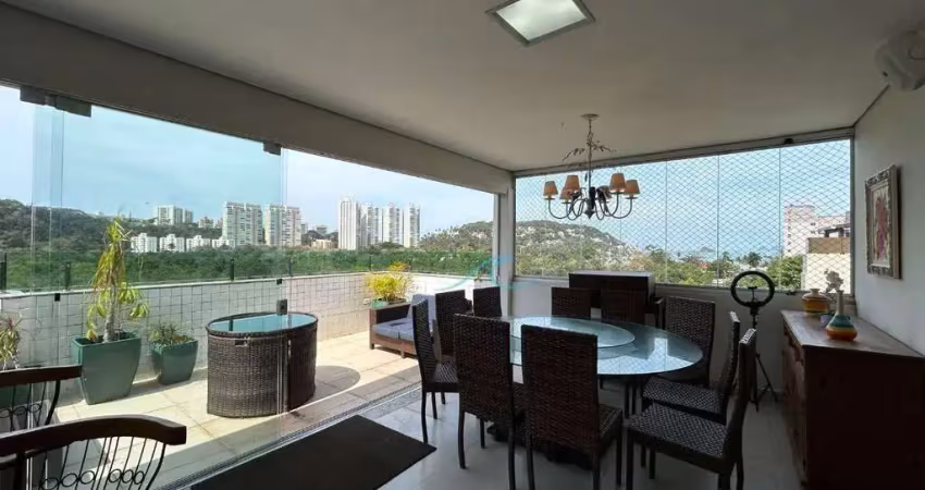 Vista panorâmica para o mar e mata atlântica – cobertura completa e mobiliada