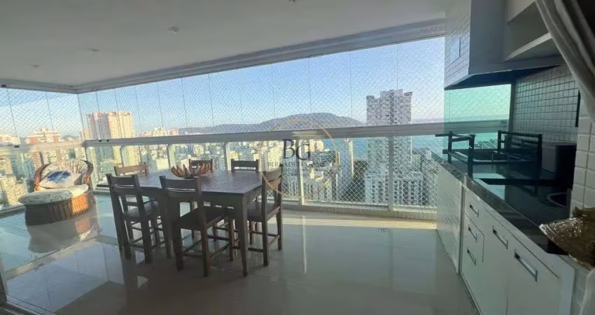 Apartamento a venda -  3 suítes e 5 banheiros - vista mar - boqueirão - santos