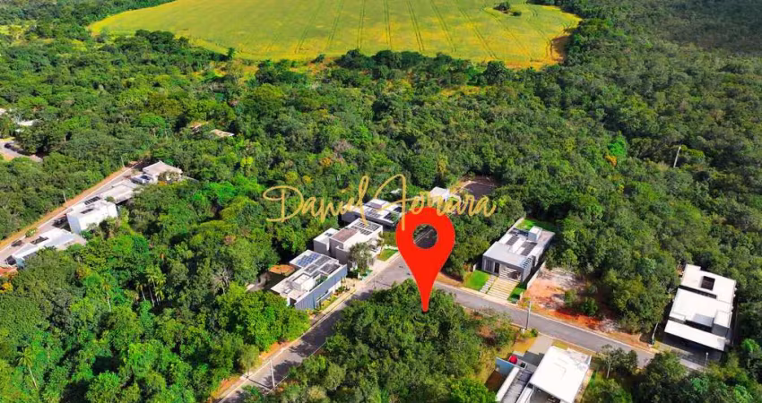 Lote plano, de esquina - condomínio santa monica - jardim botânico - df