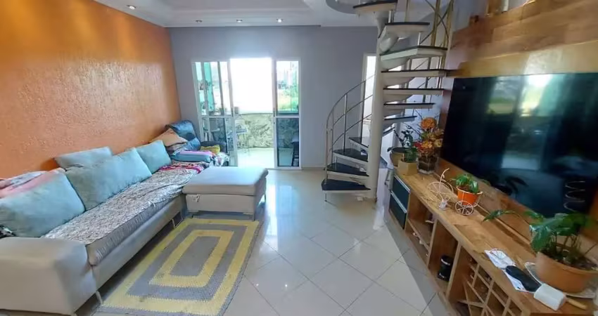 Cobertura para venda em mauá, jardim pedroso, 3 dormitórios, 1 suíte, 4 banheiros, 2 vagas