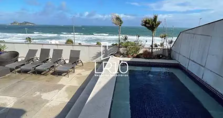 Cobertura duplex de frente para a praia da barra da tijuca