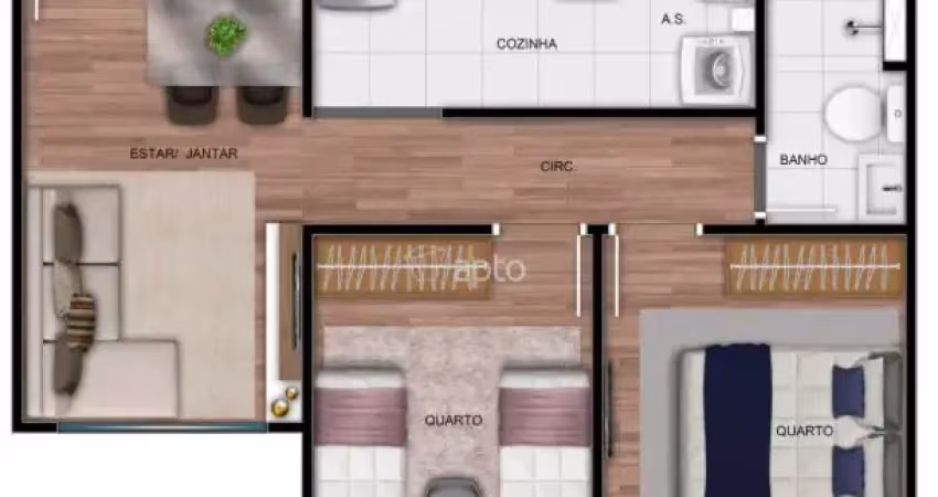Vendo apartamento em campo grande - condomínio residencial rio rock
