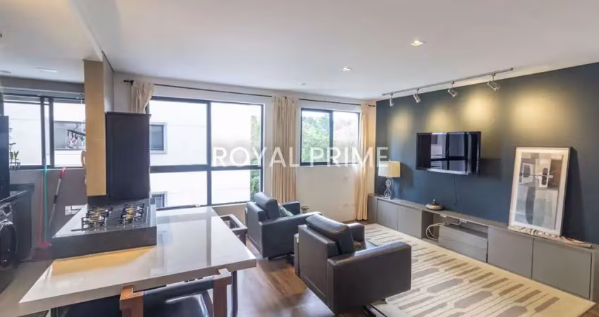 Apartamento mobiliado em condomínio clube com churrasqueira e 2 dormitórios para alugar, 71 m² - santo inácio - curitiba/pr