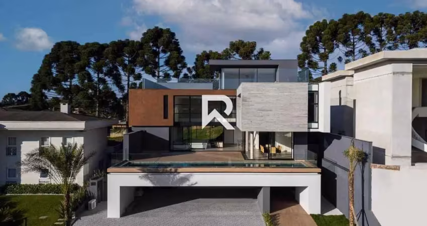 Casa de luxo mobiliada em condomínio, 4 suítes, piscina, jardim, 841m2 - p/ locação no vista alegre
