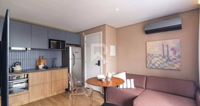 Studio mobiliado de 37m² completo para locação no All Batel - Batel - Curitiba/PR -