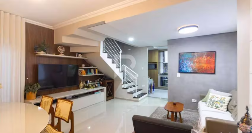 Sobrado em condomínio com ático versátil, 3 quartos, 2 vagas à venda, 123 m² - santo inácio - curitiba/pr