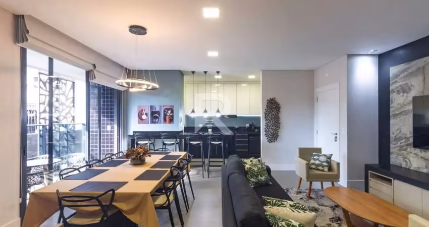 Apartamento com sacada gourmet, 3 suítes 2 vagas para locação, 122 m² - mercês - curitiba/pr