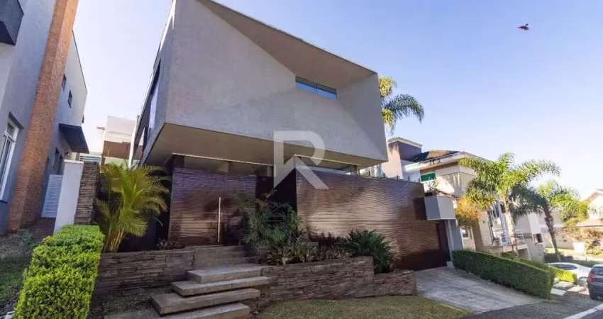 Casa semi mobiliada em cond. clube com 3 suítes, área gourmet e 360m2 para alugar - santa felicidade, curitiba