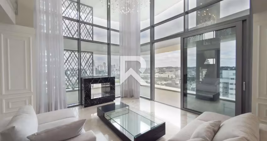 Apartamento mobiliado, face norte com 3 suítes 338m2 em cond. clube para venda - champagnat, curitiba