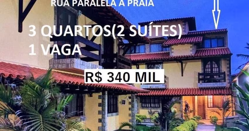 Casa em Condomínio para Venda em Cabo Frio, Peró, 3 dormitórios, 2 suítes, 3 banheiros, 1 vaga