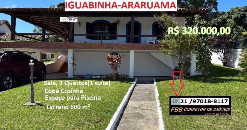 Casa para Venda em Araruama, Iguabinha, 2 dormitórios, 1 suíte, 3 banheiros, 4 vagas