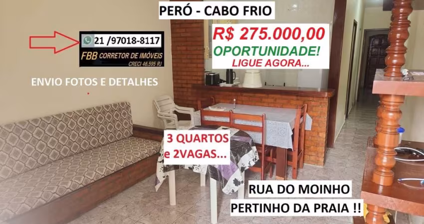 Casa em Condomínio para Venda em Cabo Frio, Peró, 3 dormitórios, 2 banheiros, 2 vagas