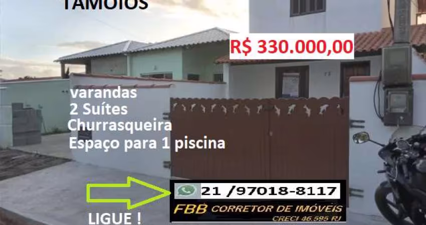 Casa em Condomínio para Venda em Cabo Frio, Tamoios, 2 dormitórios, 2 suítes, 3 banheiros, 2 vagas