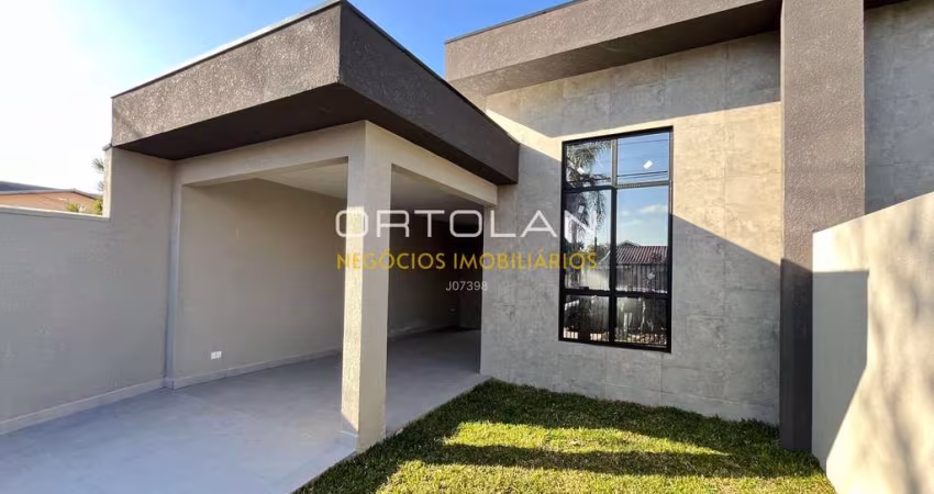 Casa térrea NOVA 101m² - 03 Dormitórios – Cidade Jardim – São José dos Pinhais.