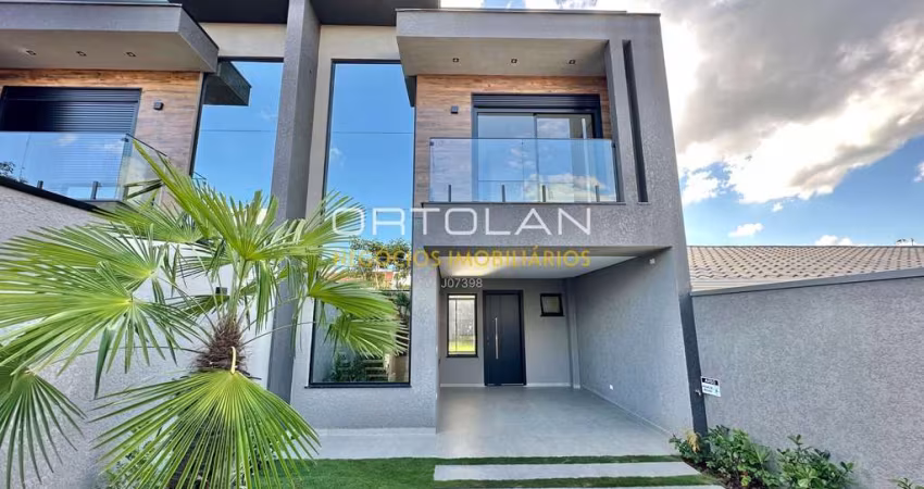 Sobrado NOVO 148m² - 03 dormitórios – Conj. Júpiter/Afonso Pena - São José dos Pinhais